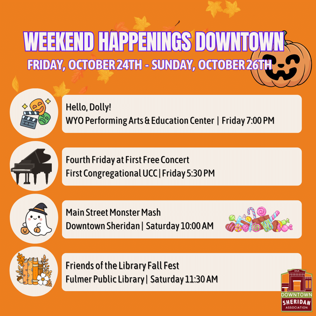 WEEKEND HAPPENINGS | OCTOBER 24 – OCTOBER 26