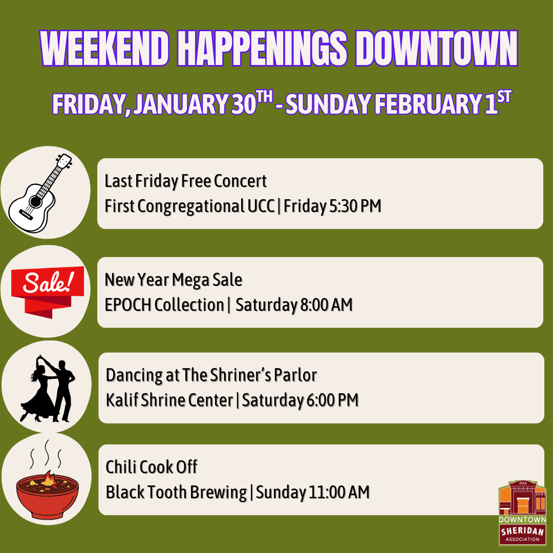 WEEKEND HAPPENINGS | JANUARY 30 – FEBRUARY 1