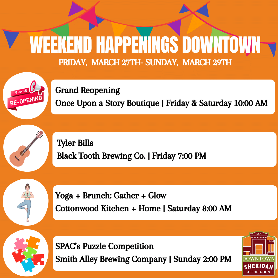 WEEKEND HAPPENINGS | MARCH 27 – MARCH 29